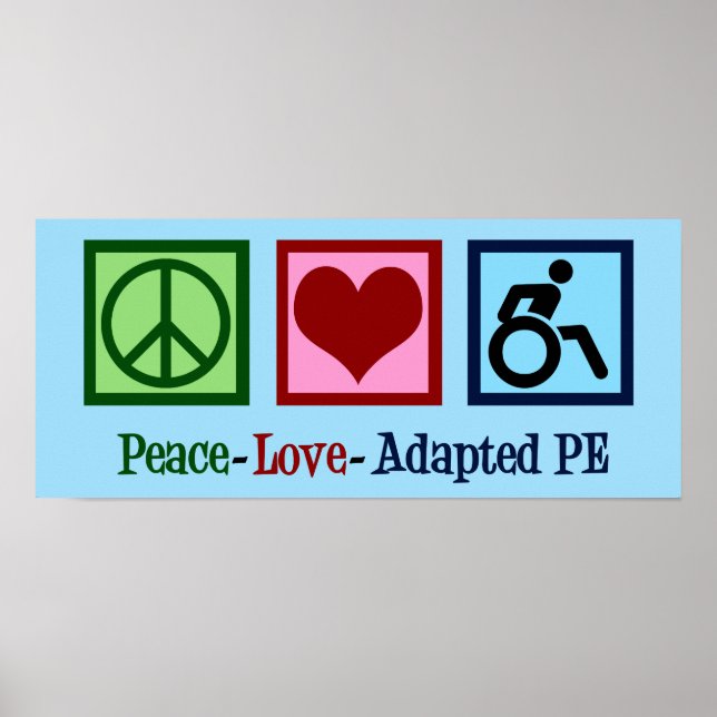 Poster Peace Love Adapted PE (Frente)
