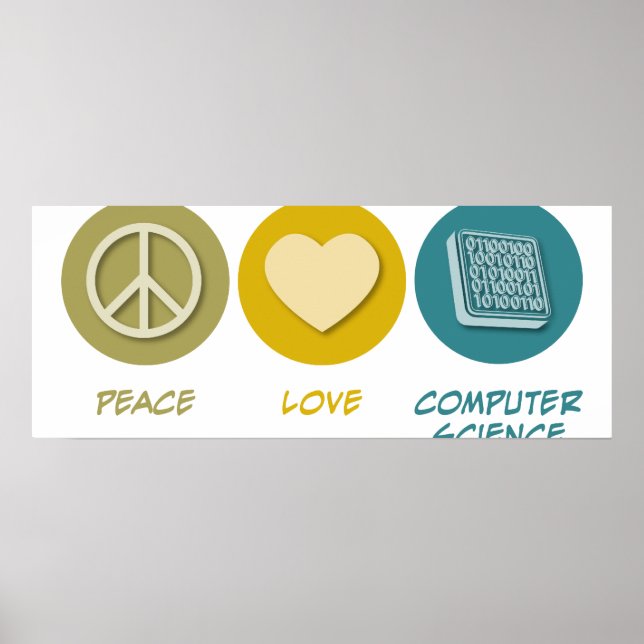 Poster Peace Love Computer Science (Frente)