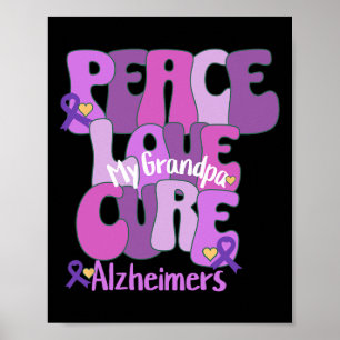 Poster Peace Love Cure Heimerheimeimers Purple Ribbon End