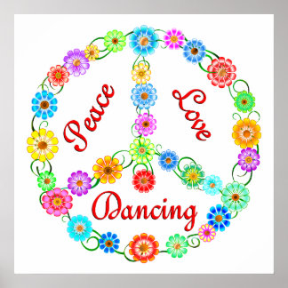 Pôster Peace Love Dancing