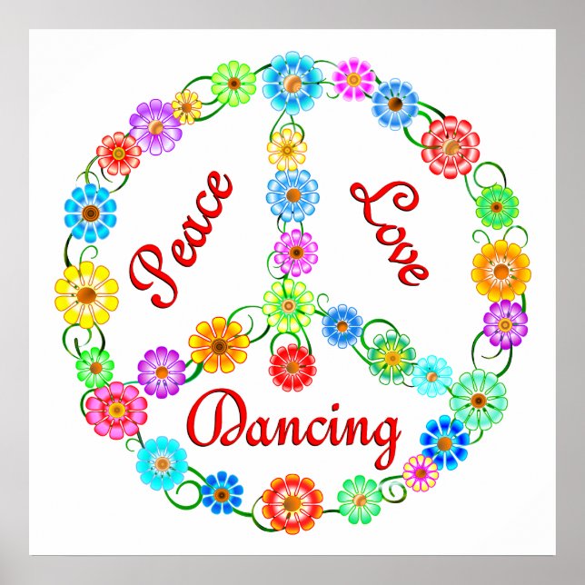 Pôster Peace Love Dancing (Frente)