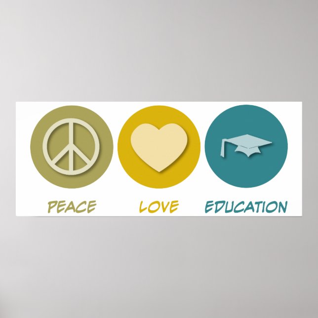 Pôster Peace Love Education (Frente)