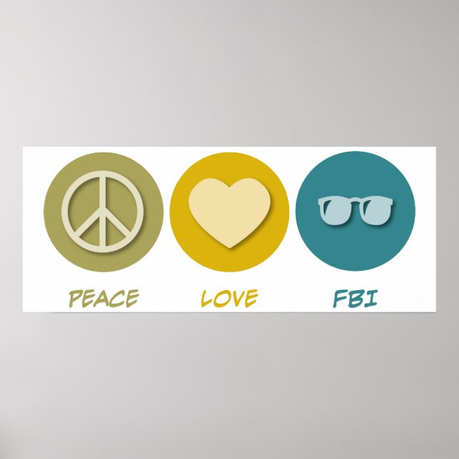 Pôster Peace Love FBI (Frente)