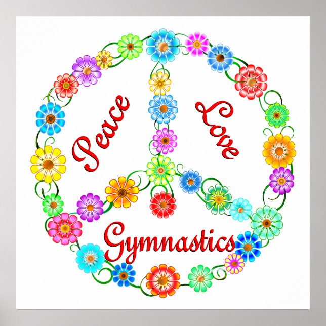 Pôster Peace Love Gymnastics (Frente)