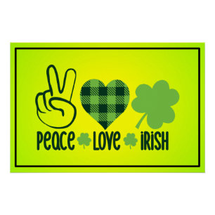 Pôster Peace Love Irish-60682