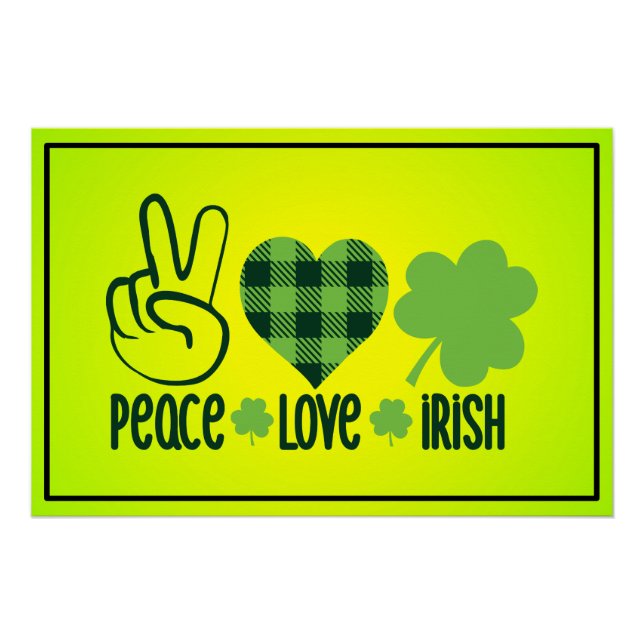 Pôster Peace Love Irish-60682 (Frente)