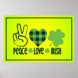 Poster Peace Love Irish-60682