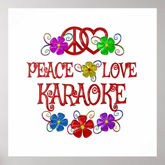 Poster Peace Love Karaoke (Frente)