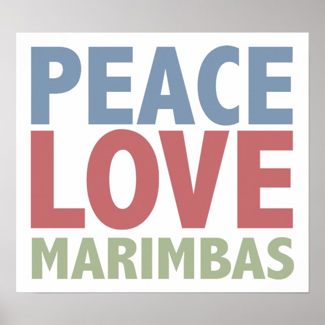 Pôster Peace Love Marimbas (Frente)