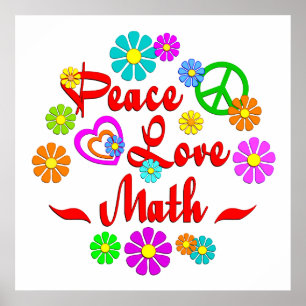 Poster Peace Love Math