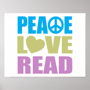 Pôster Peace Love Read