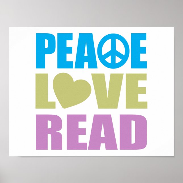 Pôster Peace Love Read (Frente)