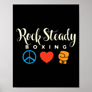 Poster Peace Love Rock Boxing Parkinson