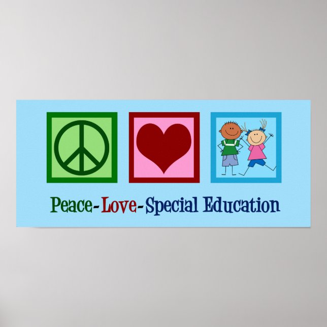 Poster Peace Love Special Education (Frente)