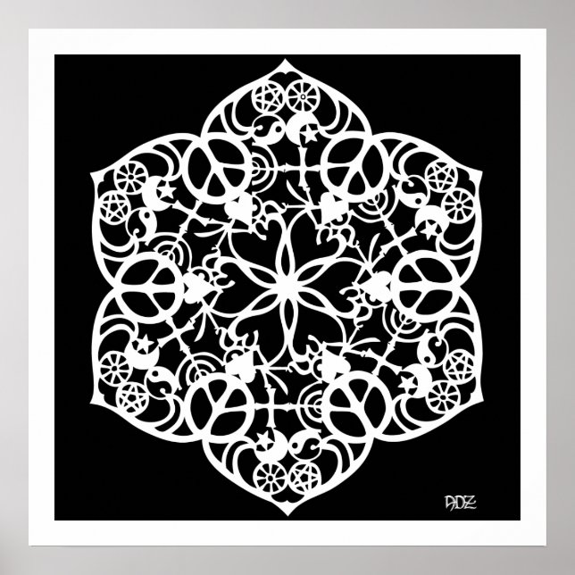 Pôster Peace Mandala (Frente)