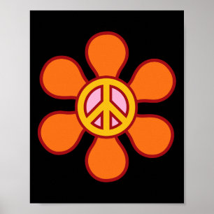Poster PEACE SIGN LOVE 60s 70s Groovy Hippie Costume Hall