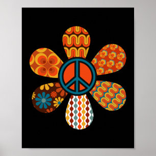 Poster PEACE SIGN LOVE 60s 70s Groovy Hippie Costume Hall