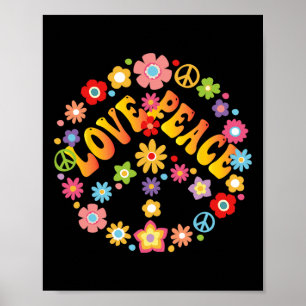 Poster PEACE SIGN LOVE 60s 70s Groovy Hippie Costume Hall