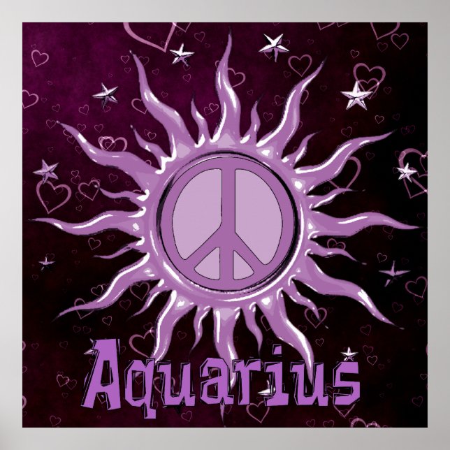 Poster Peace Sun Aquarius (Frente)