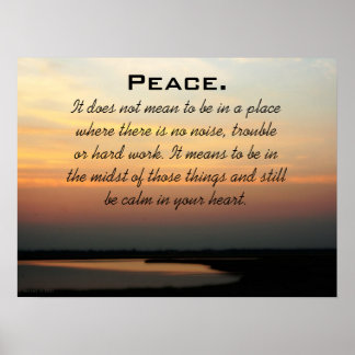 Poster Peace Sunset