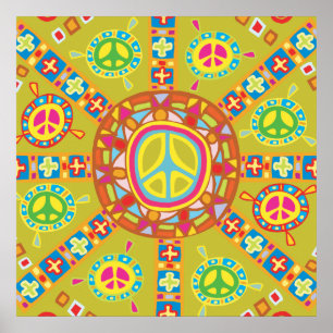 Pôster Peace Symbols Design