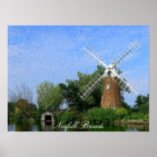 pintura do uma moinho de vento dentro uma Vila com flores e uma