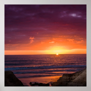 Poster Peaceful Ocean Sunset no distrito de Faro, Portuga