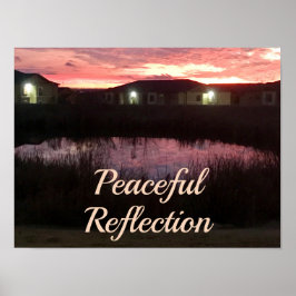 Poster Peaceful Reflection Sunset Over Pond