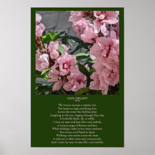 Poster Peach Blossom Photo com Legal Poema Melody