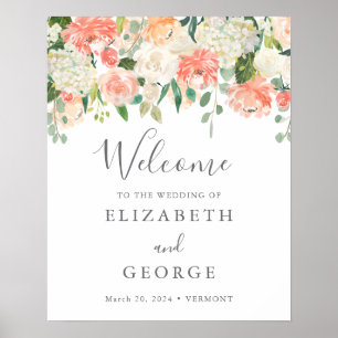 Poster Peach e Creme - Sinal de Boas-vindas