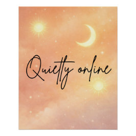 Pôster Peach haze and cloud cream AI art 