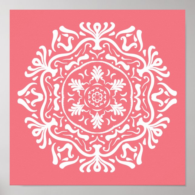 Poster Peach Mandala (Frente)