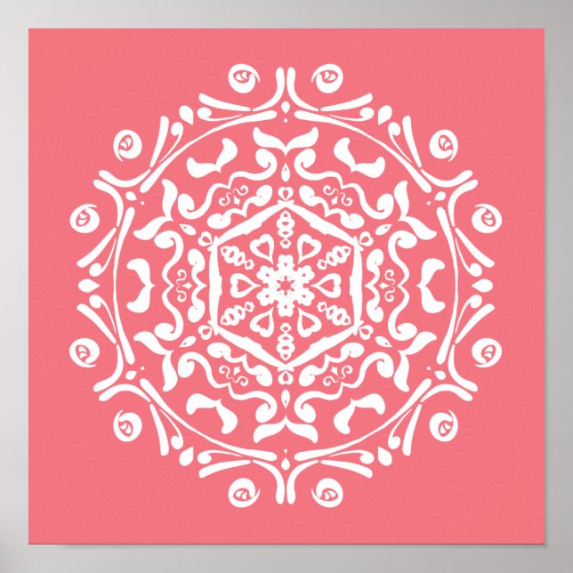 Poster Peach Mandala (Frente)