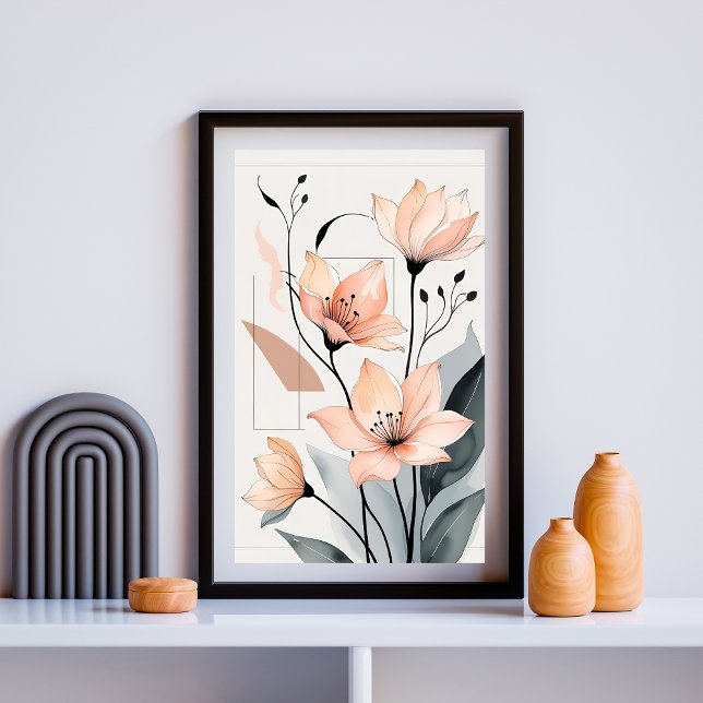 Poster Peach Petals & Lines Wall art (Criador carregado)