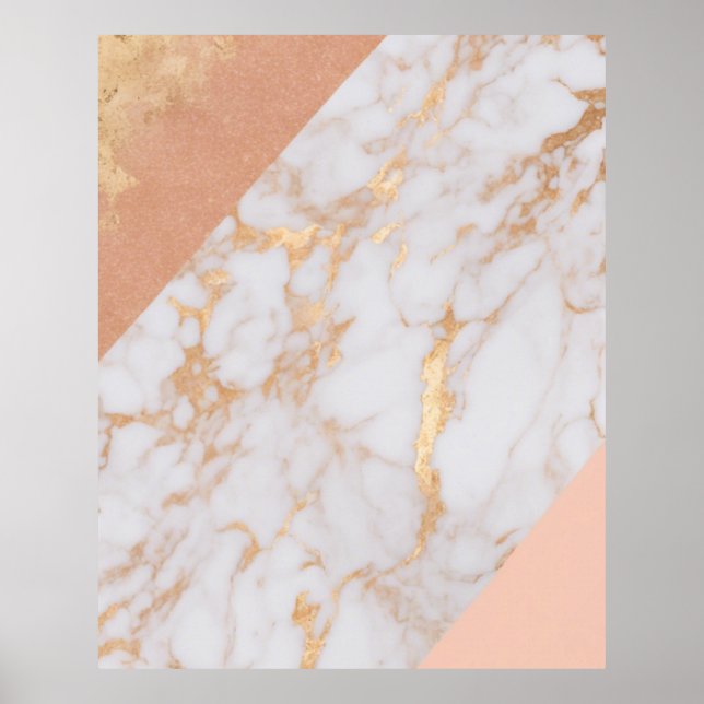 Poster Peachy Marble Elegance (Frente)