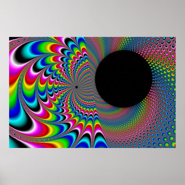 Poster Peackock A Delic - Arte Fractal (Frente)