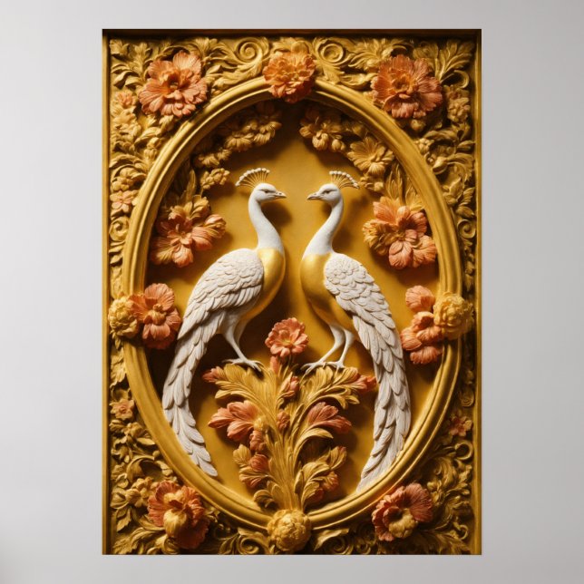 Poster Peacock Art Elegante - Melhore seu espaço (Frente)