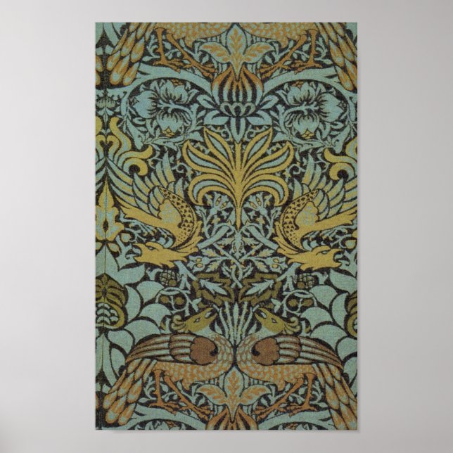 Poster Peacock e Dragon (por William Morris) (Frente)