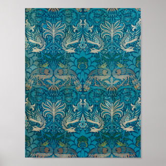 Poster Peacock e Dragon por William Morris