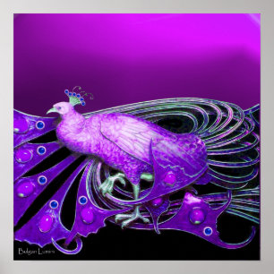 PÔSTER PEACOCK ELEGANTE NA ROLA