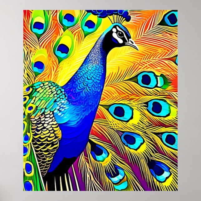 Poster Peacock Feather Art (Frente)