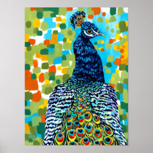 Pôster Peacock II Plumado