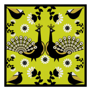 Pôster Peacock Jewelry E Decor