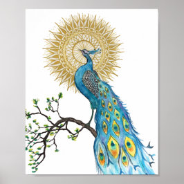 Poster Peacock Mandala