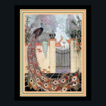 Poster "Peacock on the Terrace" Art Deco 16x20<br><div class="desc">"Peacock on the Terrace" Art Deco 16x20 Ca. 1920</div>