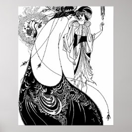 Poster Peacock Skirt Beardsley Nouveau