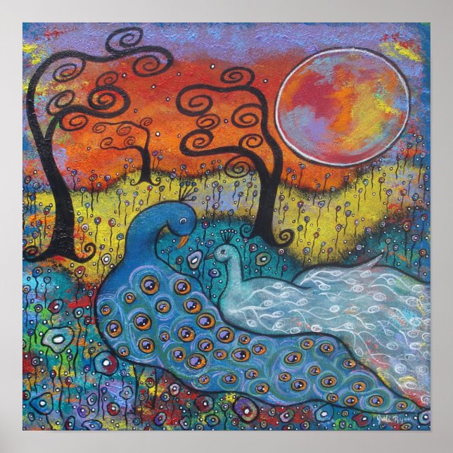 Pôster Peacocks Encantados (Frente)