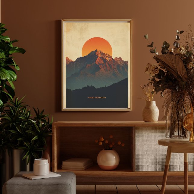 Poster Peaks of the Andes – Retro South America Travel  (Criador carregado)