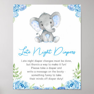 Poster Peanut Fralda de Elefante Noturno Tarde