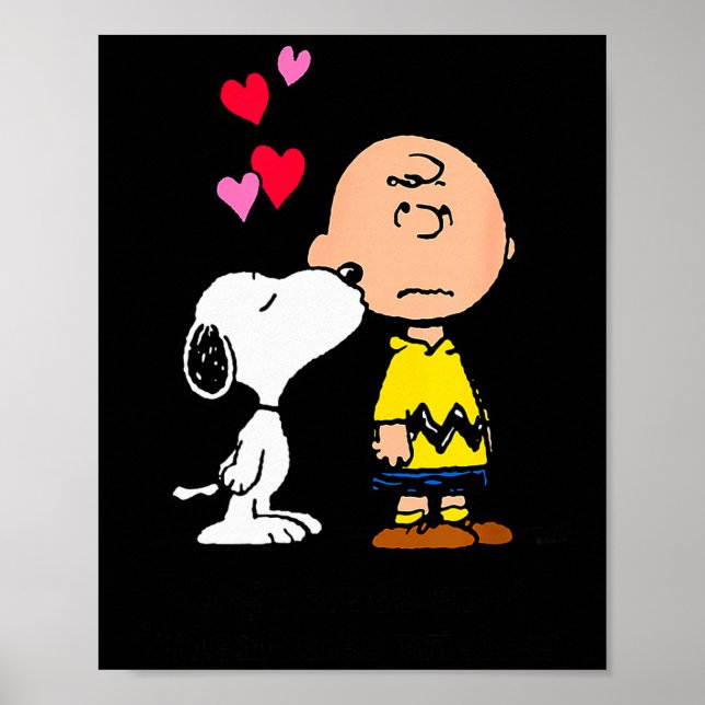 Poster Peanuts - And Charlie Dog Kisses Valentine Wishes  (Frente)